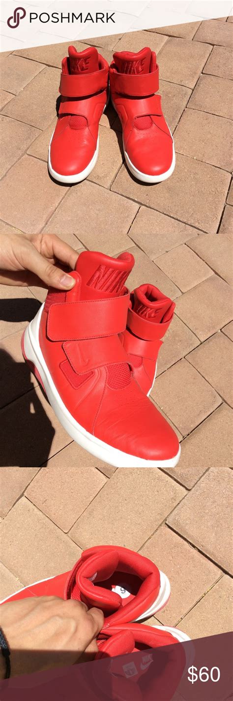 nike high tops with strap.